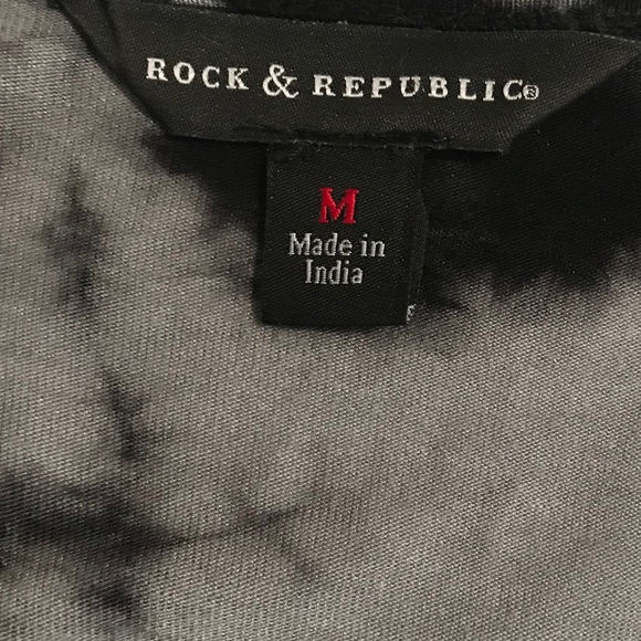 Rock & Republic, Cold Shoulder Short Sleeved, Tye Dye Shirt - Picture 5 of 5